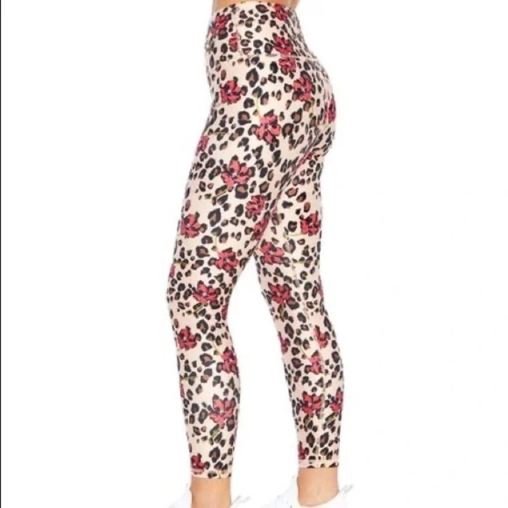 Wildfox Coral Wild Leopard Ankle leggings